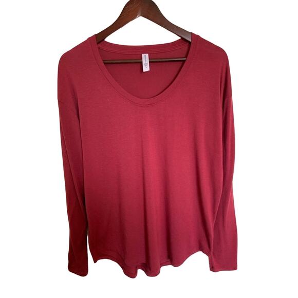 Athleta long sleeve lightweight red pullover size medium EUC - Picture 1 of 3